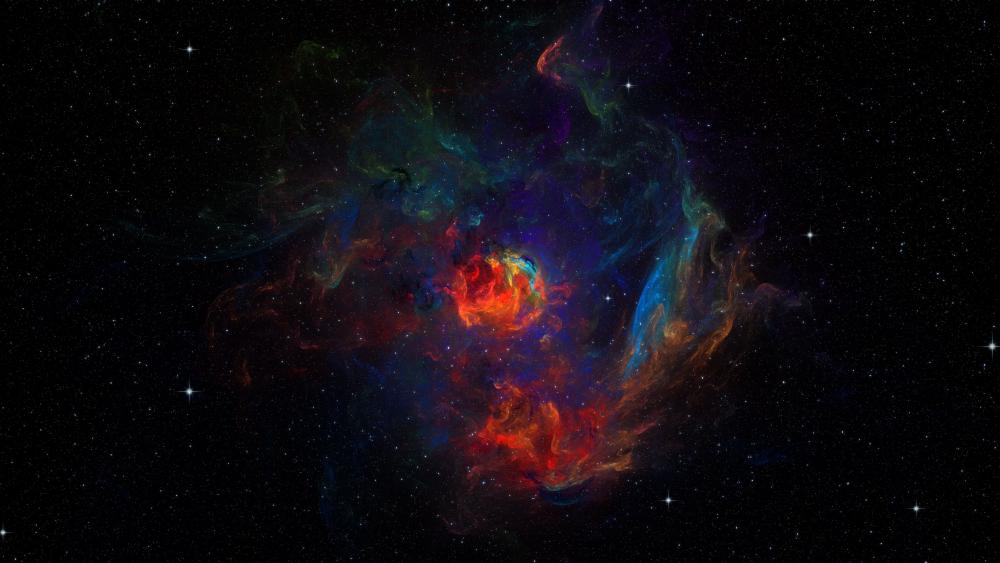 Vivid Nebula in the Expansive Universe wallpaper