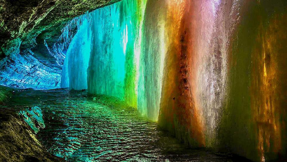 Rainbow Cave Minnehaha Falls wallpaper