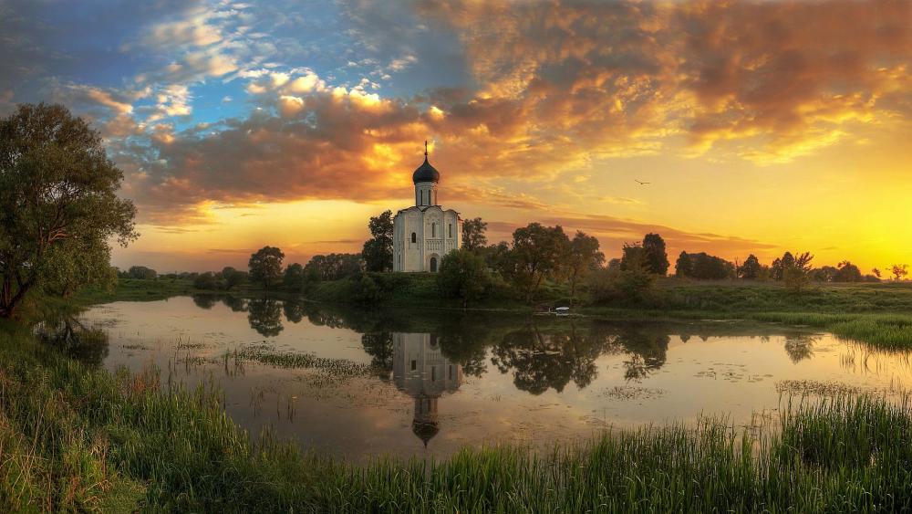 Church of the Intercession on the Nerl (Russia) wallpaper