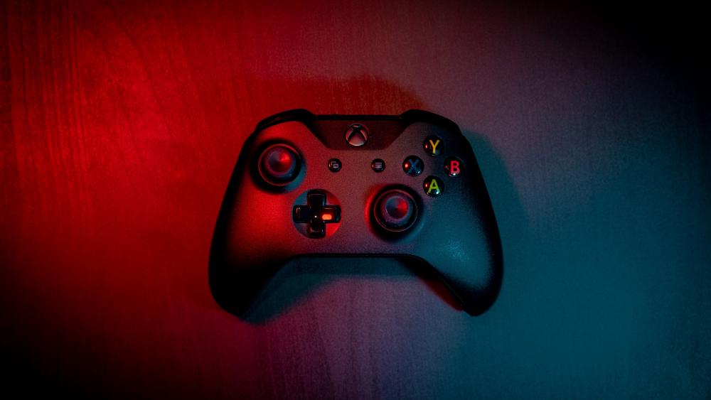 Glowing Xbox Controller in the Shadows wallpaper