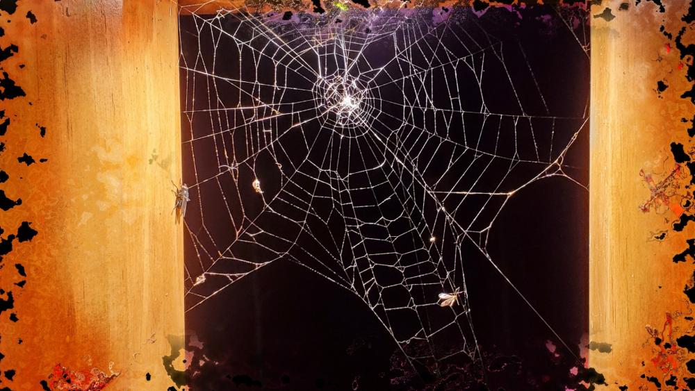Spider by night wallpaper