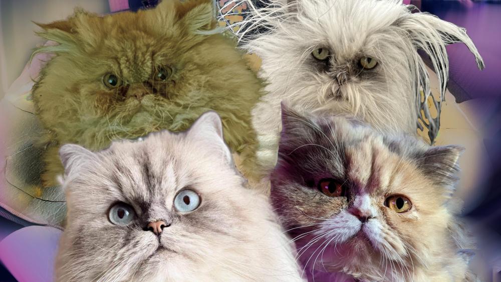 The 4 cats wallpaper