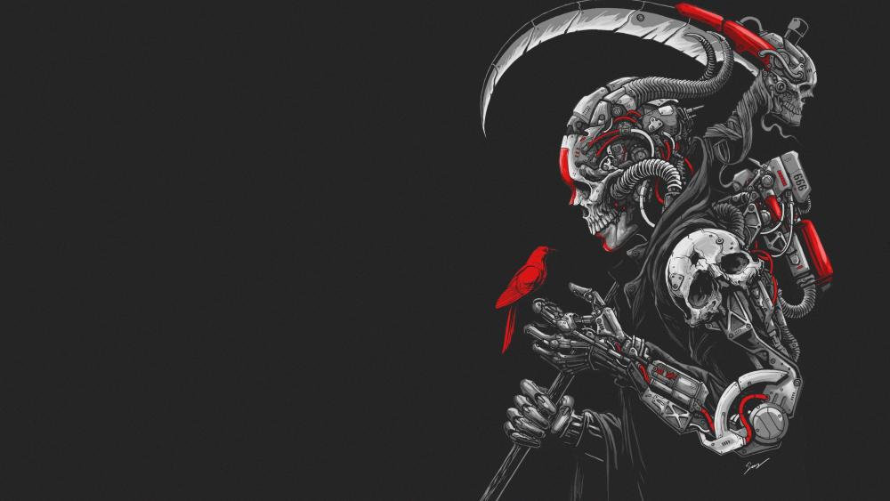 cyberpunk reaper wallpaper