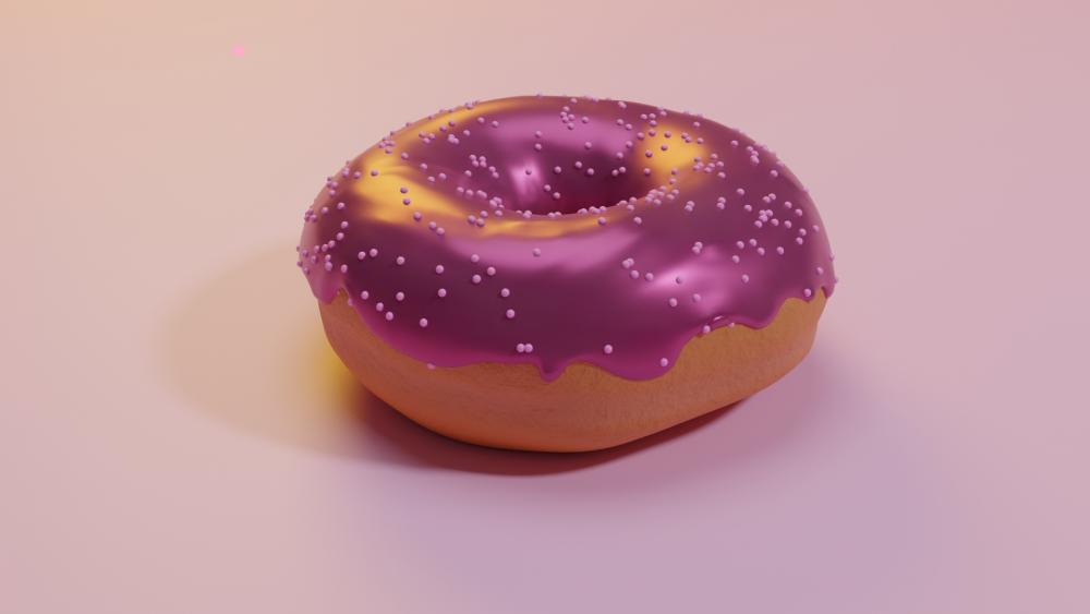 Donut in 3d wallpaper