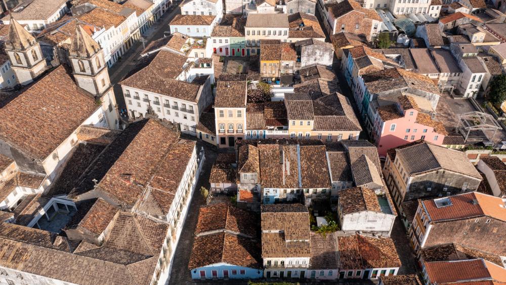 Roofscape in the Historic Center of Salvador, Bahia wallpaper