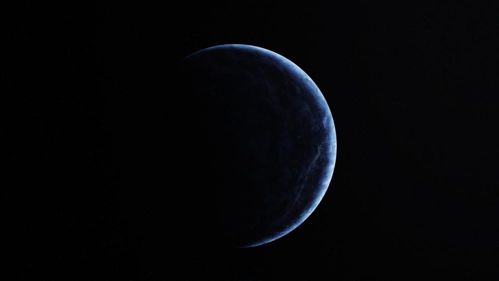 Blue Planet in Embracing Darkness wallpaper
