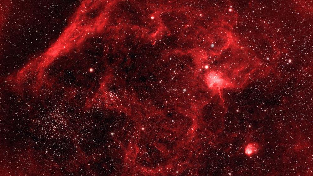 Crimson Nebula: A Stellar Symphony wallpaper