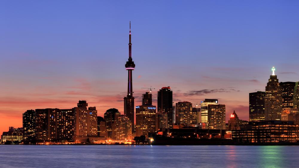 Toronto Skyline at Dusk wallpaper