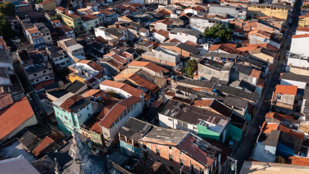 Roofscape in Salvador wallpaper
