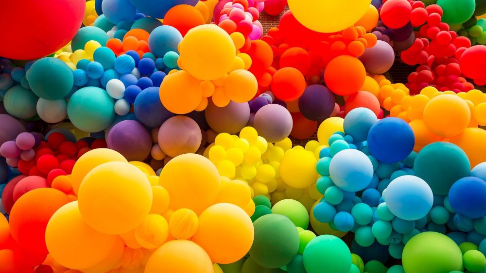 Vibrant Balloon Extravaganza wallpaper