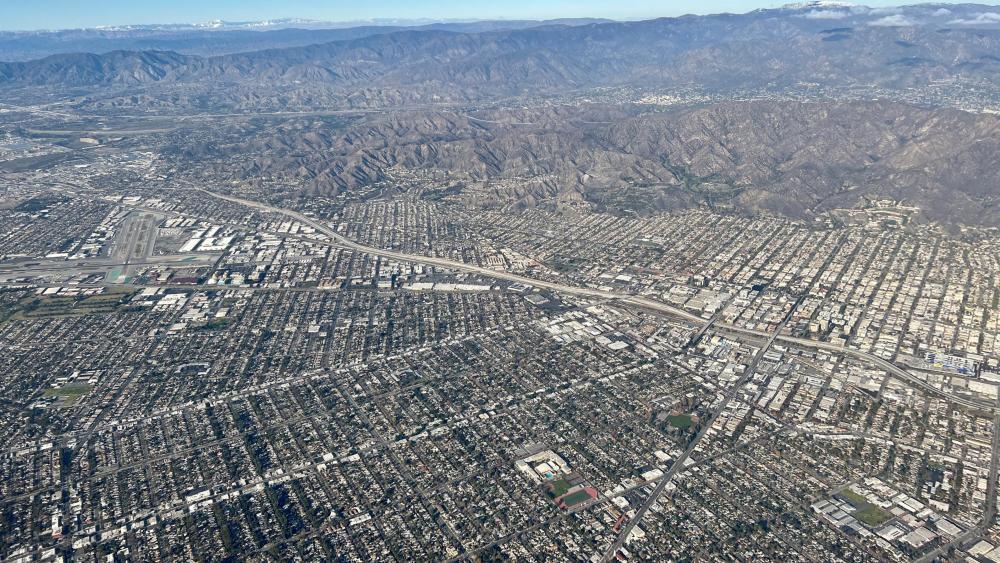 Aerial View of Burbank, CA wallpaper