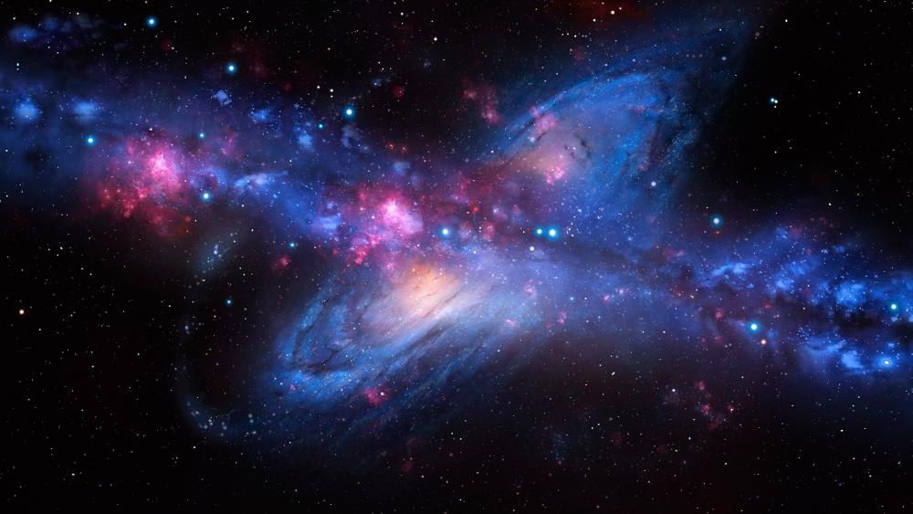 Intergalactic Dance of Galaxies wallpaper