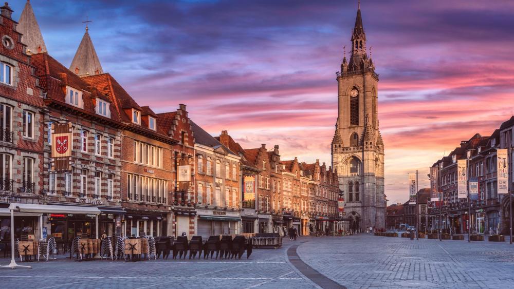 Belfry of Tournai wallpaper