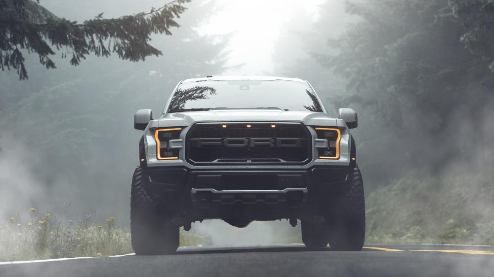 Misty Road Dominance with Ford Raptor wallpaper
