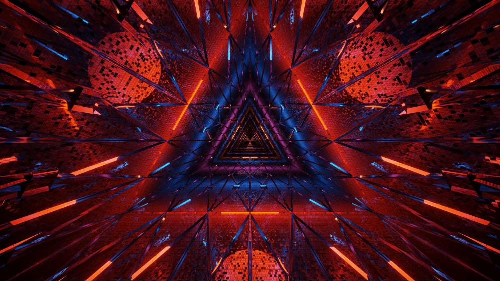 Infinite Laser Triangle Nexus wallpaper