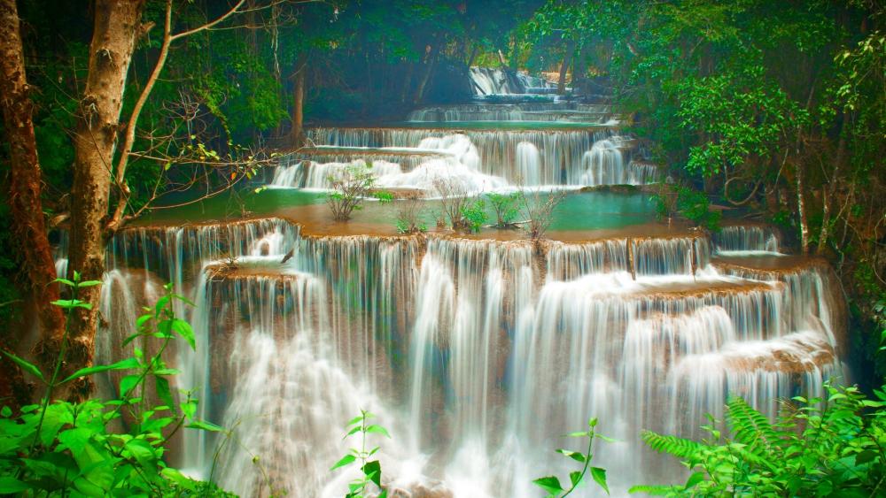 Huai Mae Khamin Waterfall wallpaper