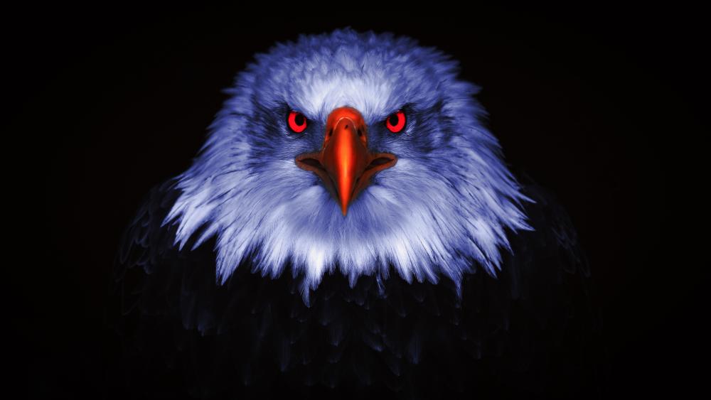 Majestic Bald Eagle with Piercing Red Eyes wallpaper
