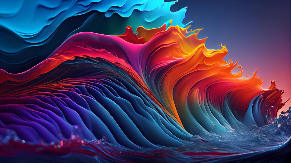Resplendent Waves of Color wallpaper