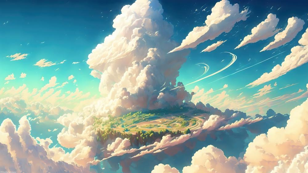 Skybound Anime Utopia wallpaper