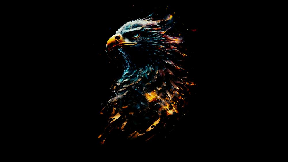 Fiery Eagle Emergence wallpaper