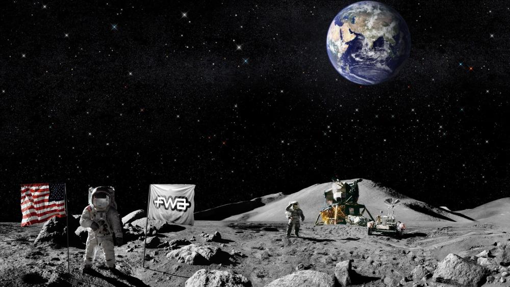 On the moon wallpaper