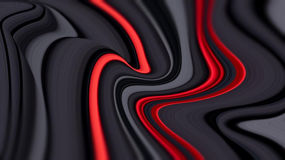 Red and Black Swirl Abstract Art wallpaper