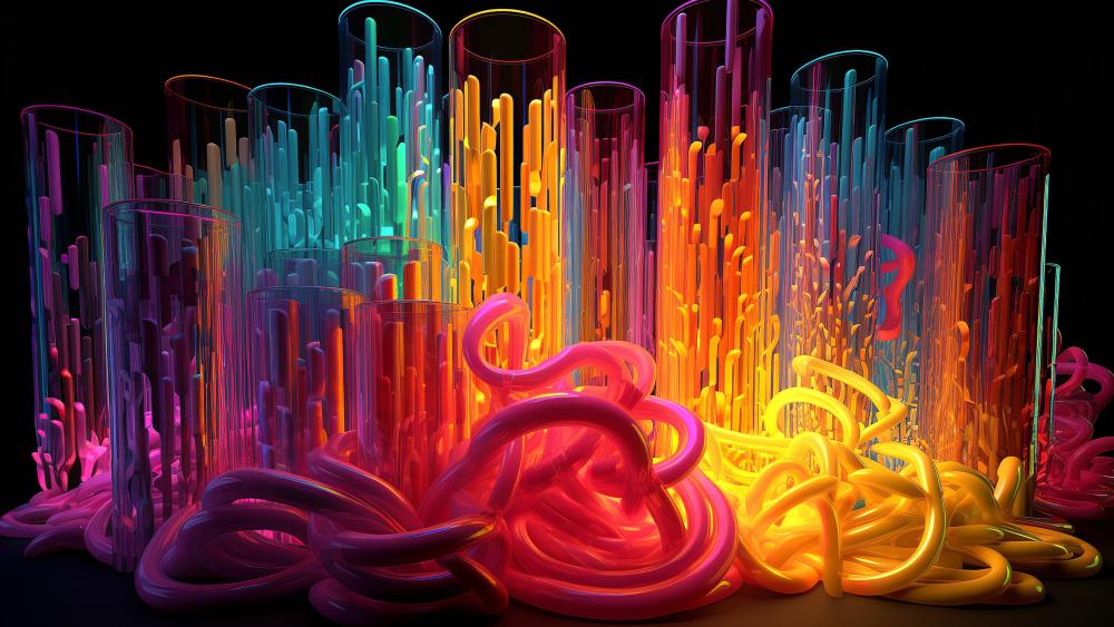 Vibrant Neural Network Symphony wallpaper