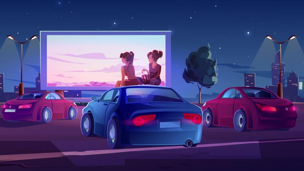 Drive-in cinema wallpaper