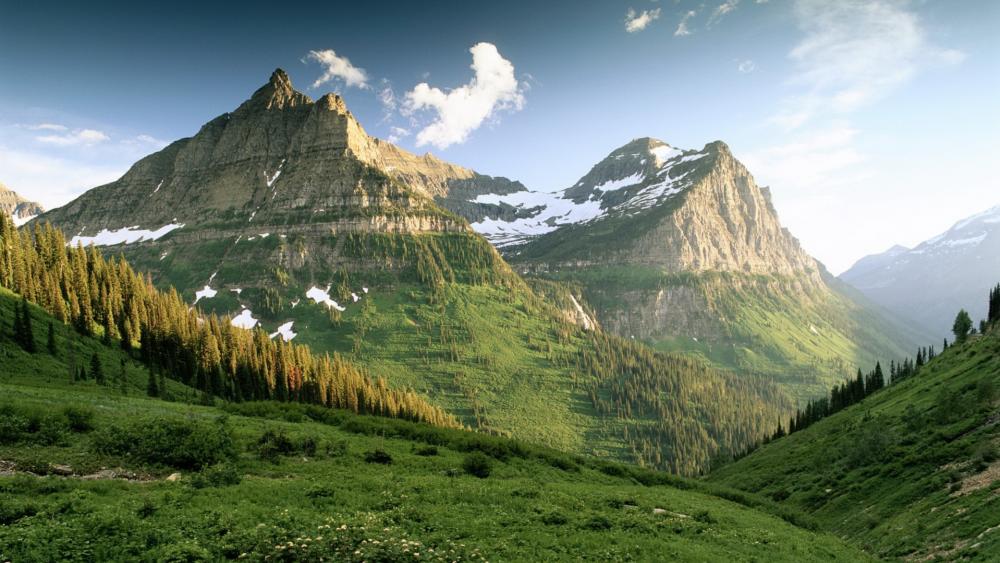 Majestic Peaks of Nature's Serenity wallpaper