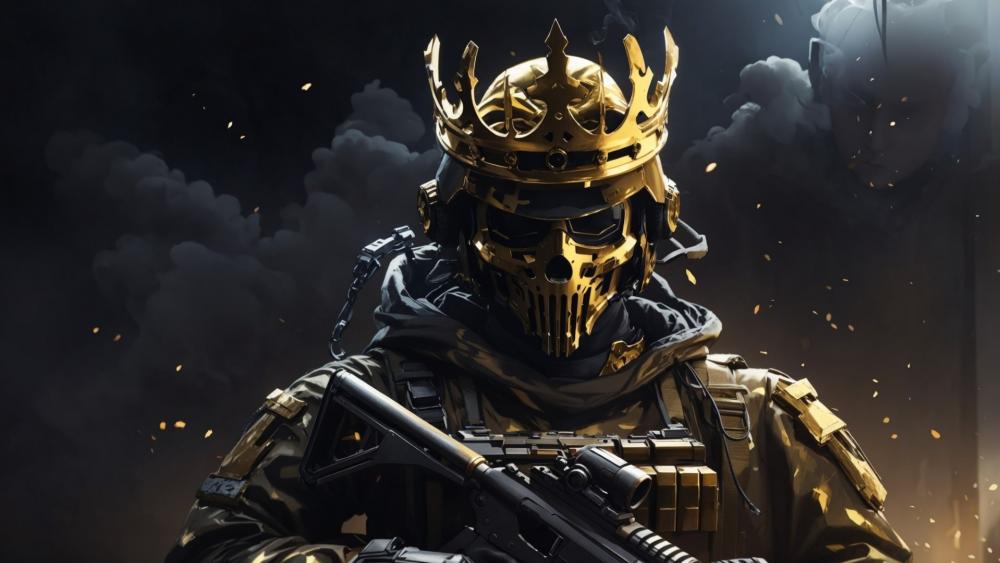 Golden Skull King in Battle Gear wallpaper