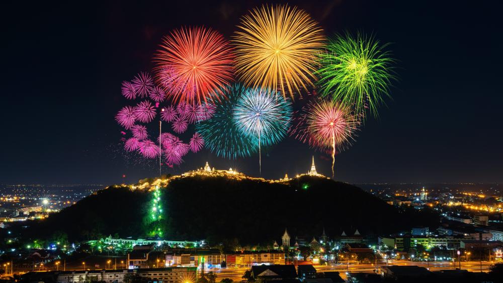 Thailand fireworks wallpaper