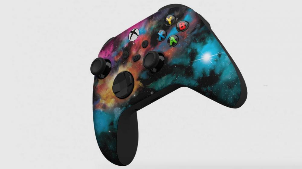 Galactic Adventures Await with Xbox Controller wallpaper