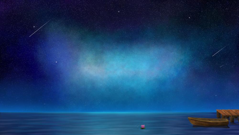 Space and Sea wallpaper