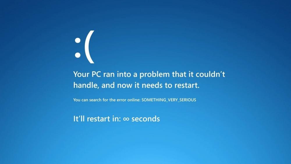 Blue Screen of Infinite Restarts wallpaper