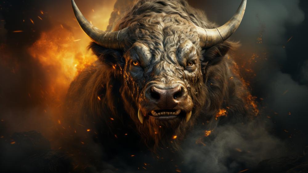 Angry bull wallpaper