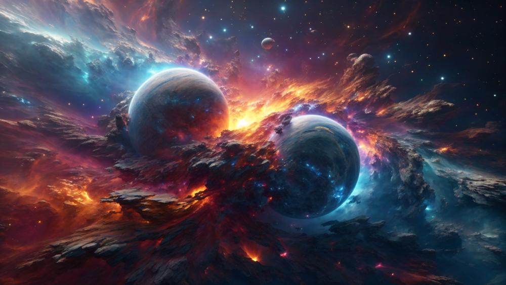Cosmic Symphony of Planets wallpaper
