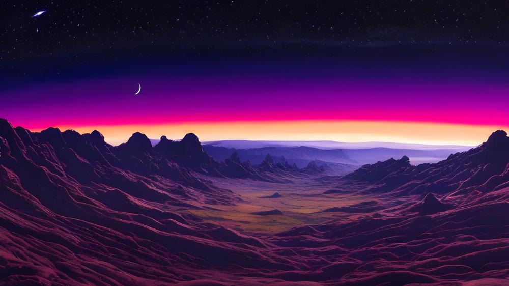 Twilight Dreamscapes in Purple Hues wallpaper