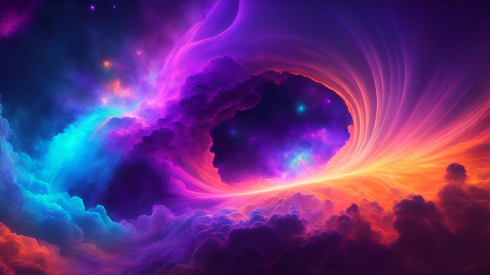 Vibrant Nebula Swirl in 4K wallpaper