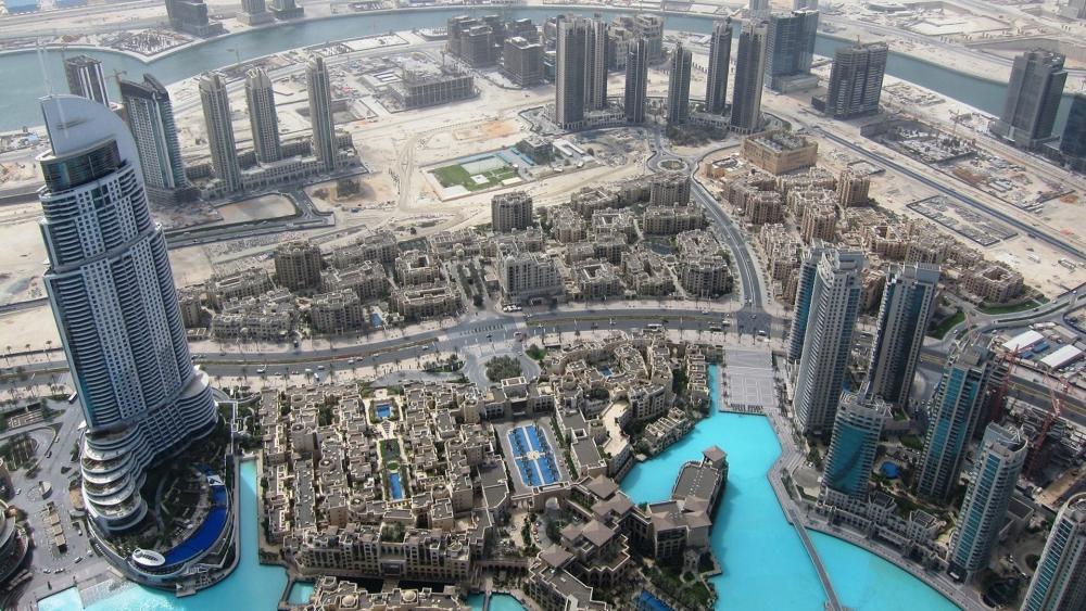 View from the tower Burj Khalifa wallpaper