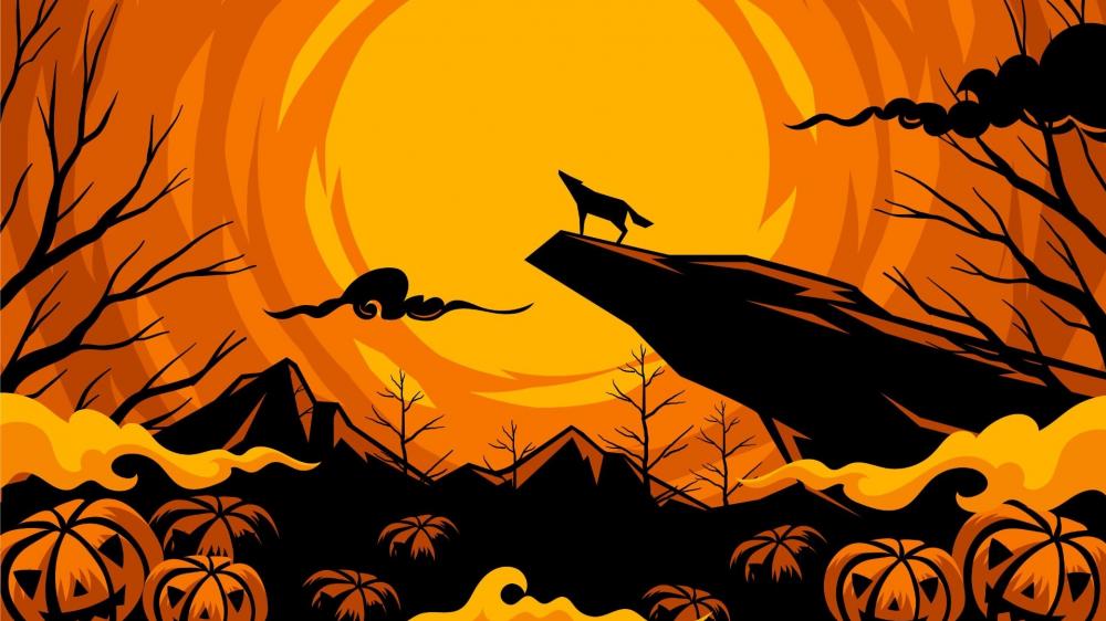 Halloween Night Howl wallpaper