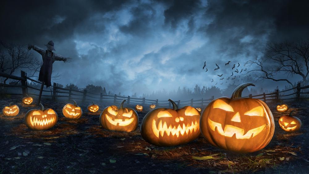 halloween-with-evil-pumpkins wallpaper