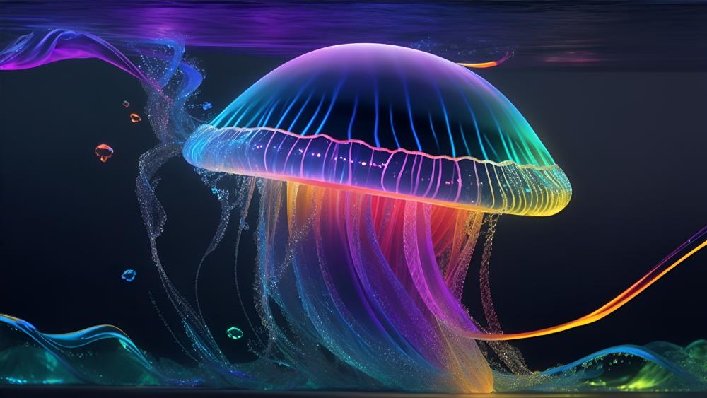 Luminous Depths of a Digital Sea wallpaper