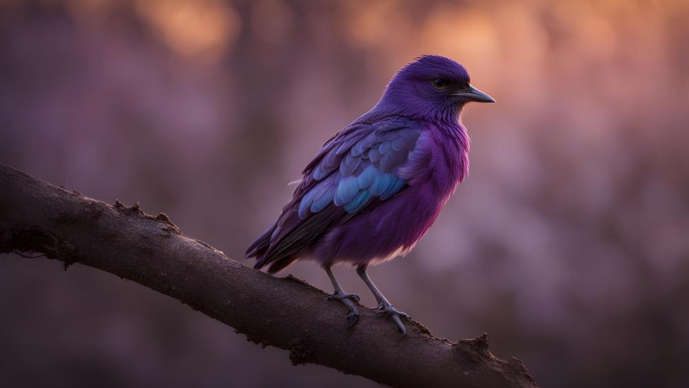 Purple bird wallpaper