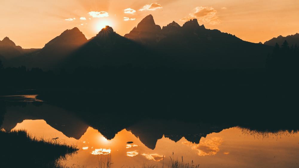 Grand Teton sunrise wallpaper