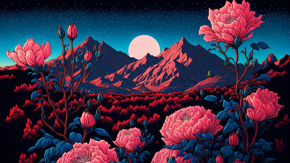 Midnight Blossom Summit wallpaper