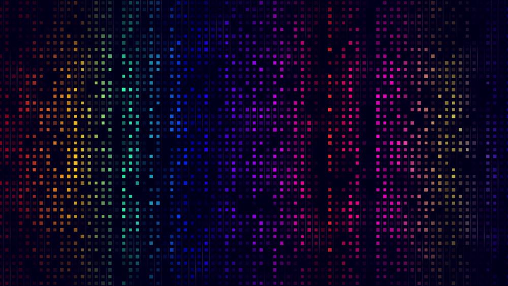Vibrant Digital Mosaic Spectrum wallpaper
