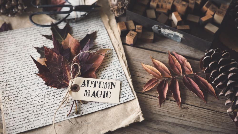 Autumn Magic Vintage Vibes wallpaper