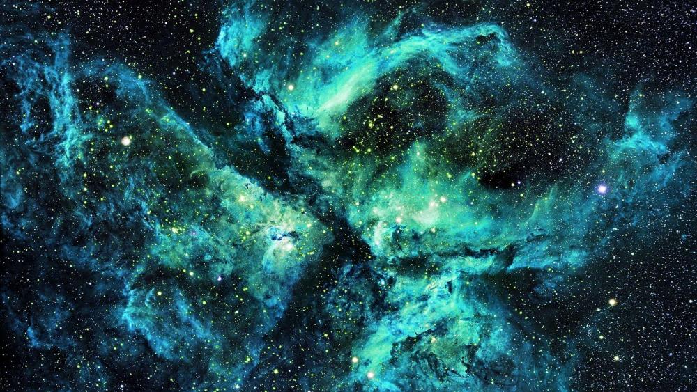 Azure Nebula Splendor wallpaper