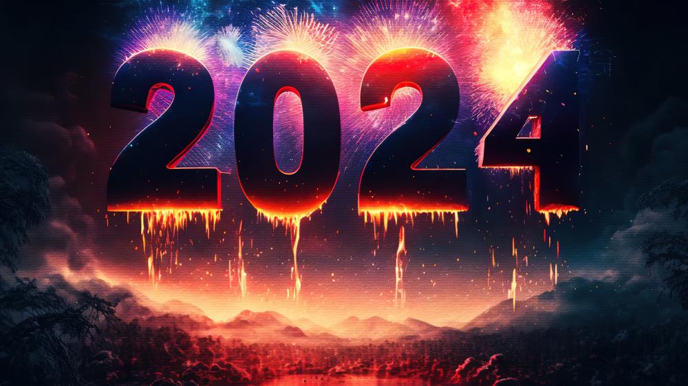 Fiery 2024 Celebration in the Sky wallpaper