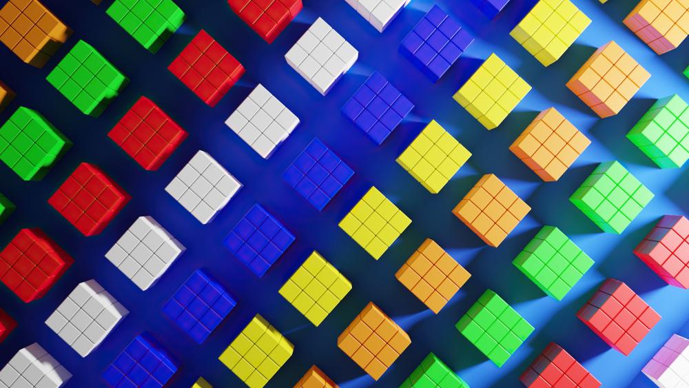 Abstract Rubik's Cube Array wallpaper